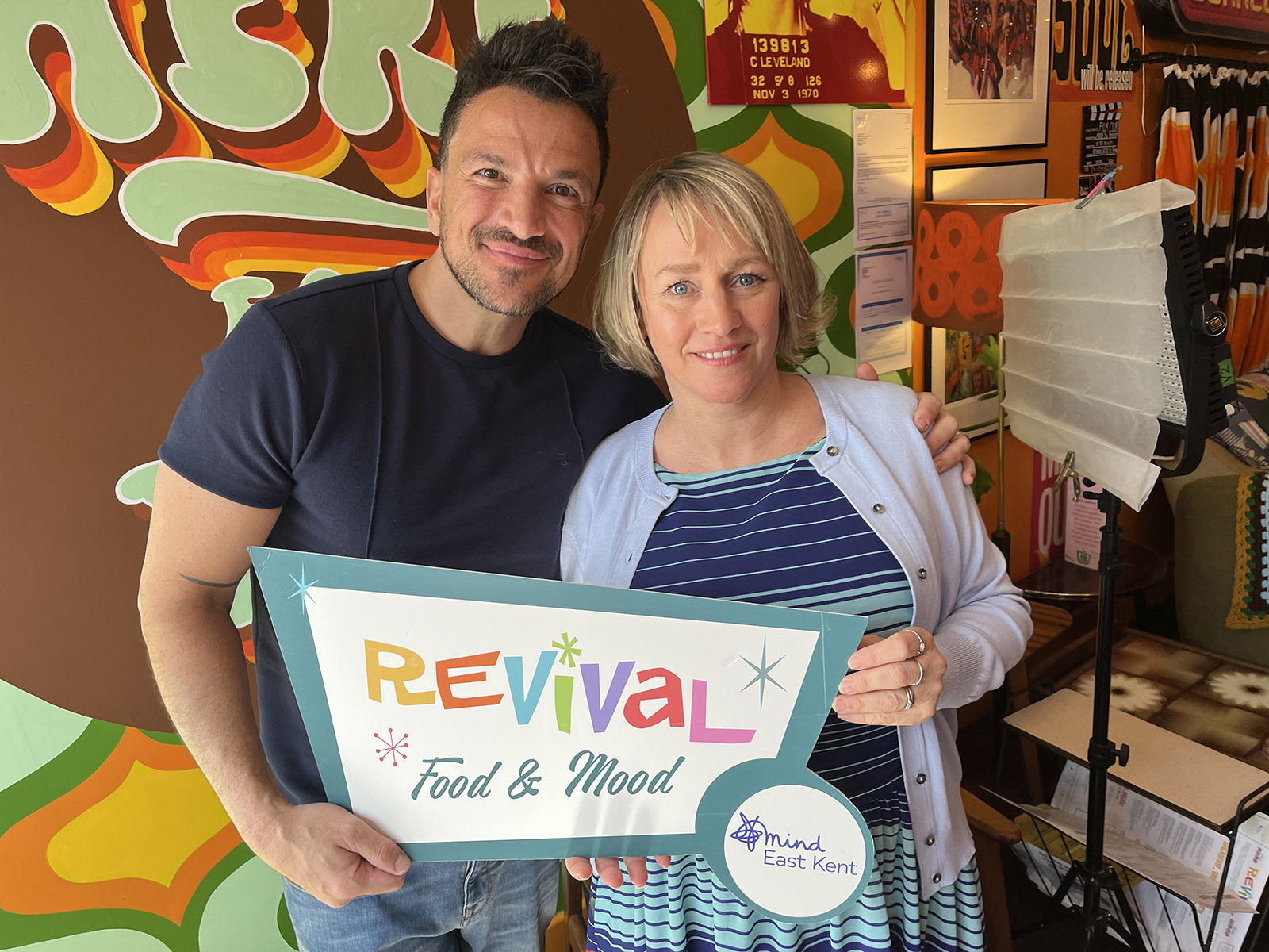 Peter Andre with Revival Food & Mood Executive Director Deborah Haylett