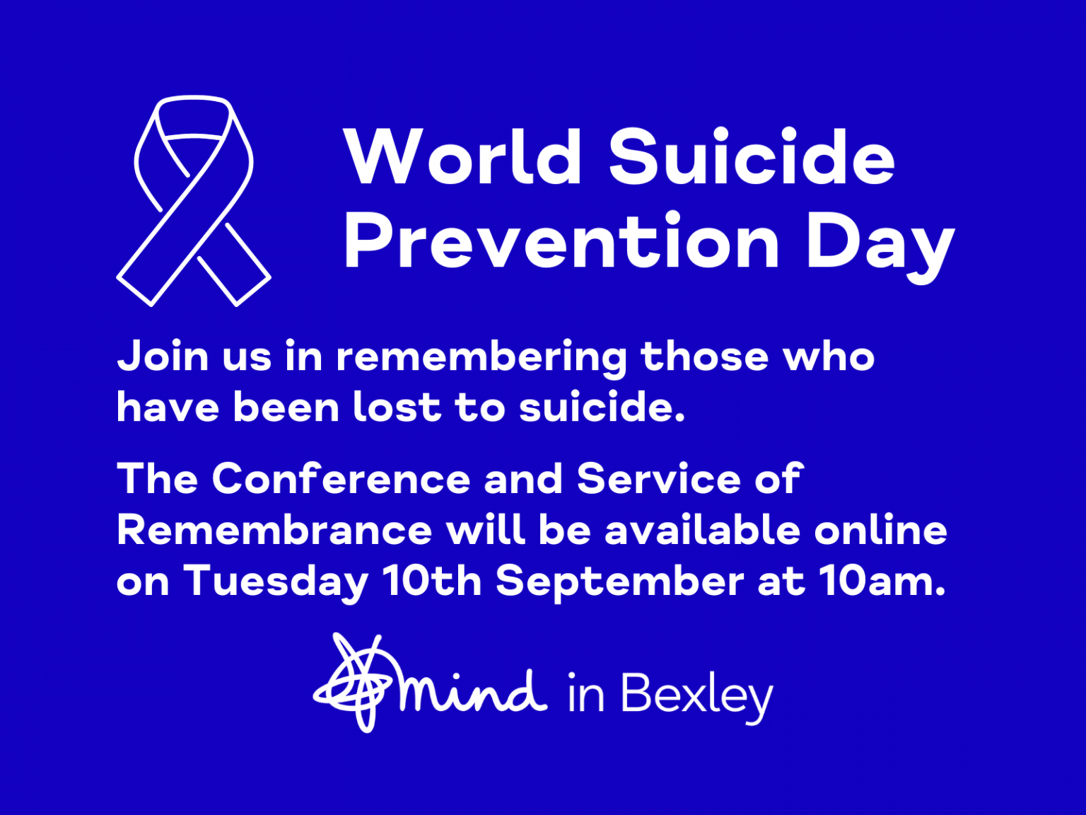 World Suicide Prevention Day Conference and Service of Remembrance ...