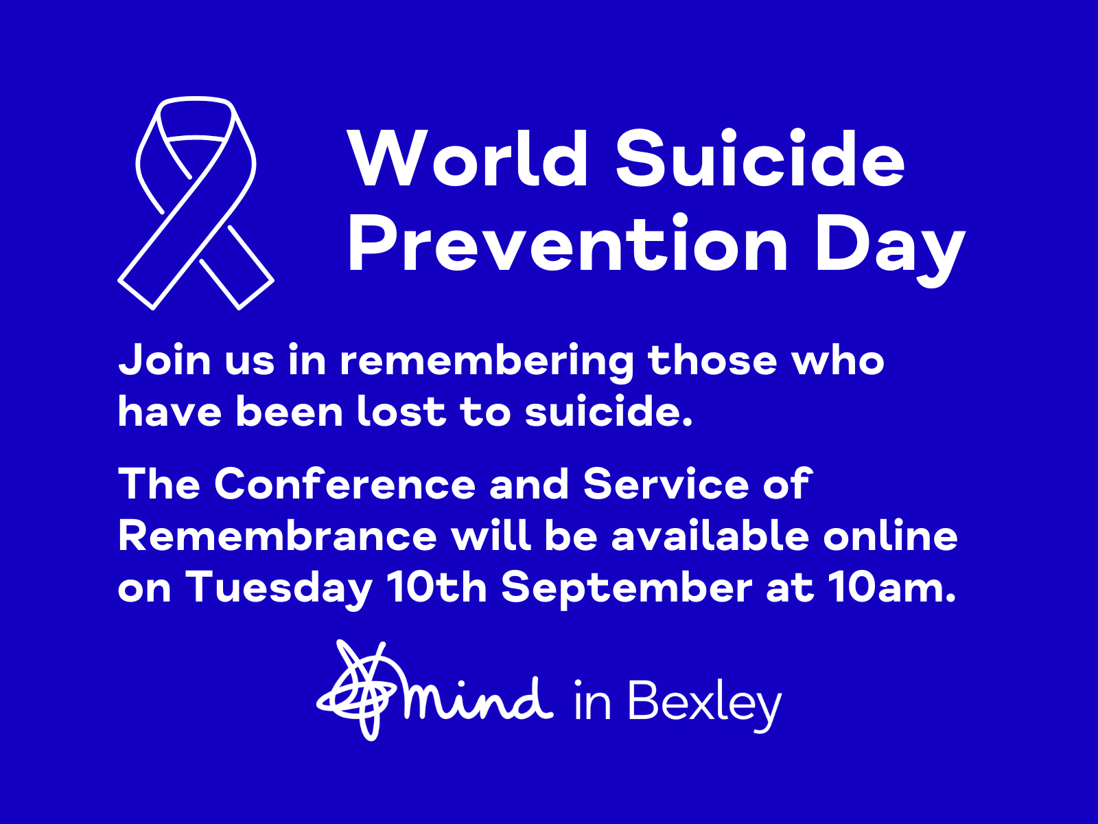 World Suicide Prevention Day Conference and Service of Remembrance ...