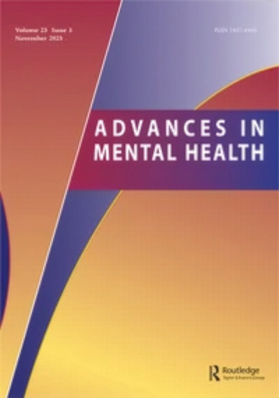Advance on Mental Health journal - which features the Bexley Crisis Cafe research