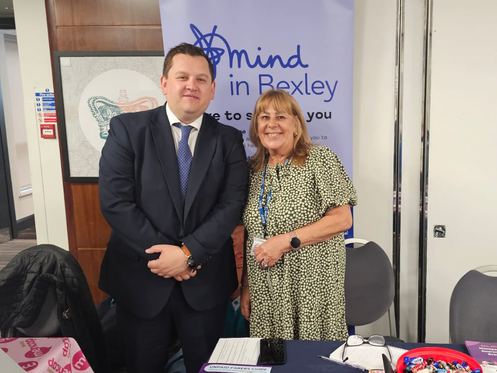 Viv and Louie French MP for Old Bexley and Sidcup, at the Bexley carers support event