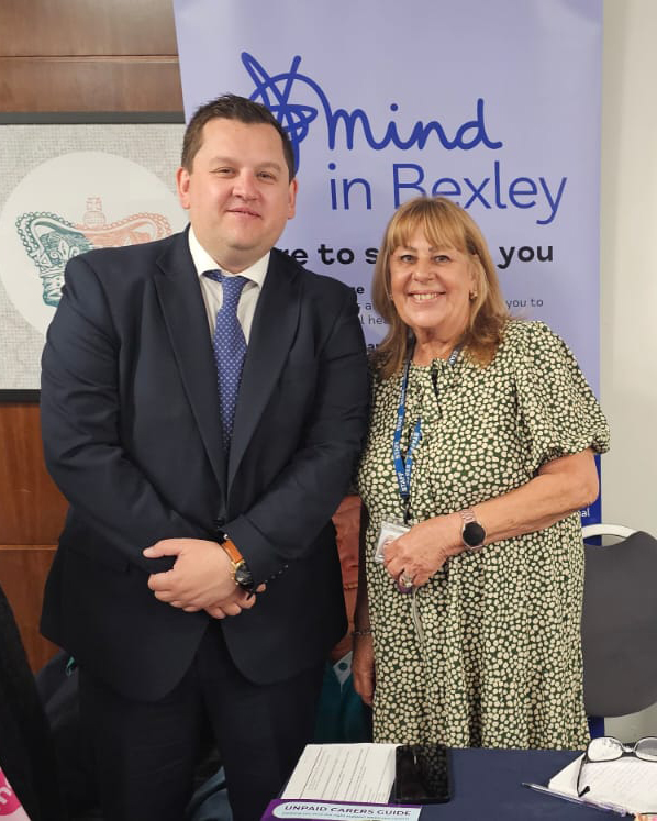 Viv and Louie French MP for Old Bexley and Sidcup, at the Bexley carers support event